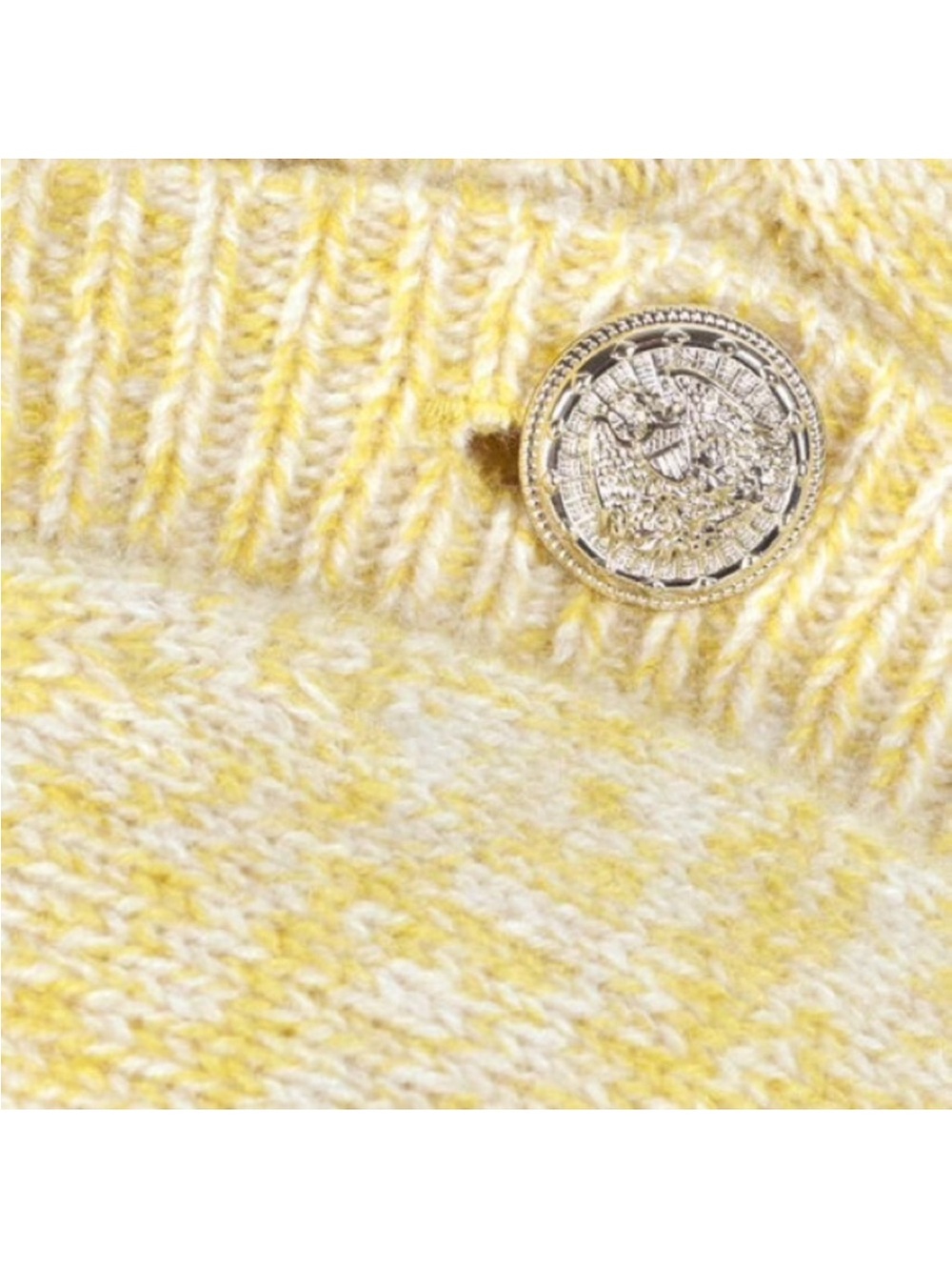 Ba&sh Carila Yellow Cashmere Cardigan, size Small - Picture 5 of 12